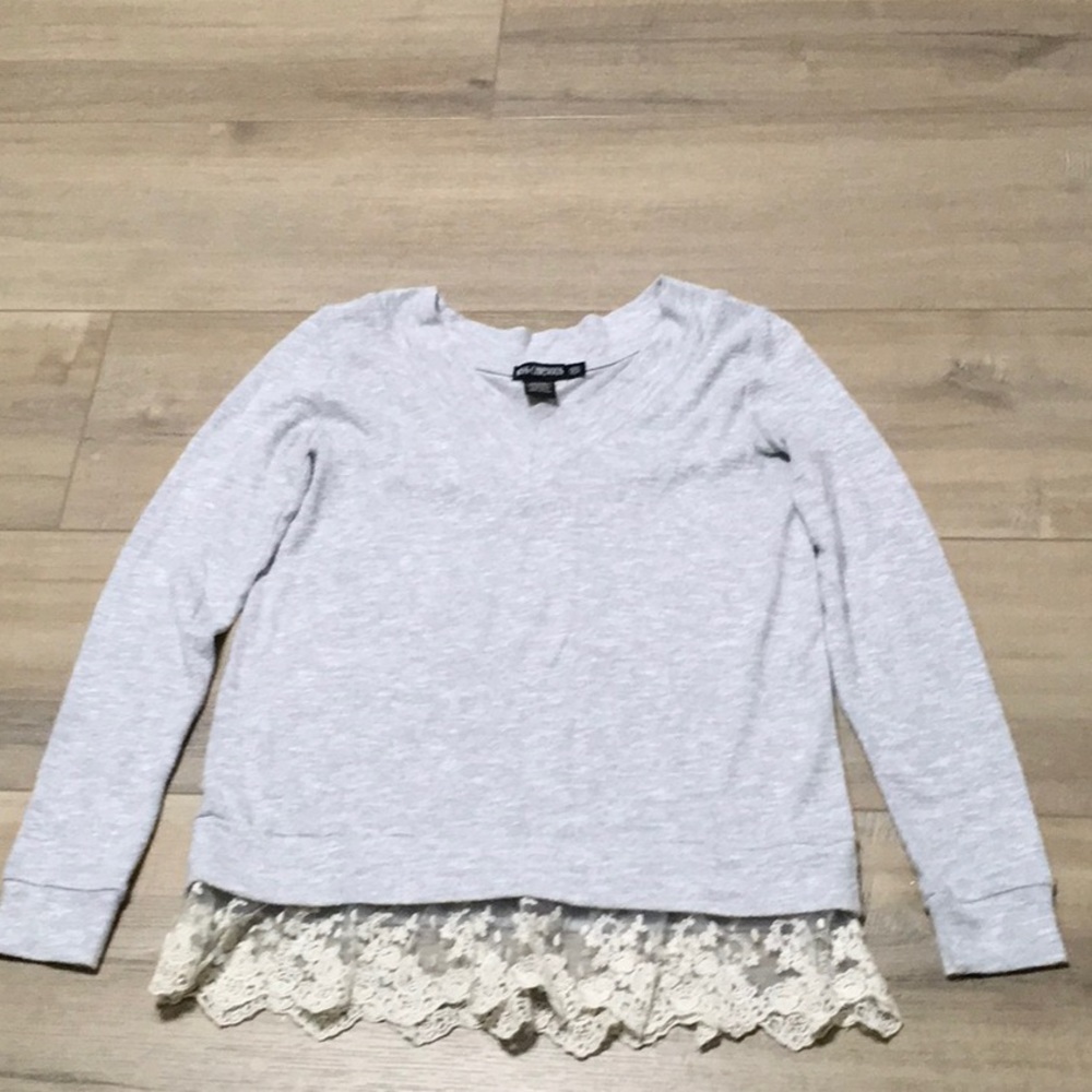 Miss Chievous Long Sleeve Tunic with Lace Trim Size XS